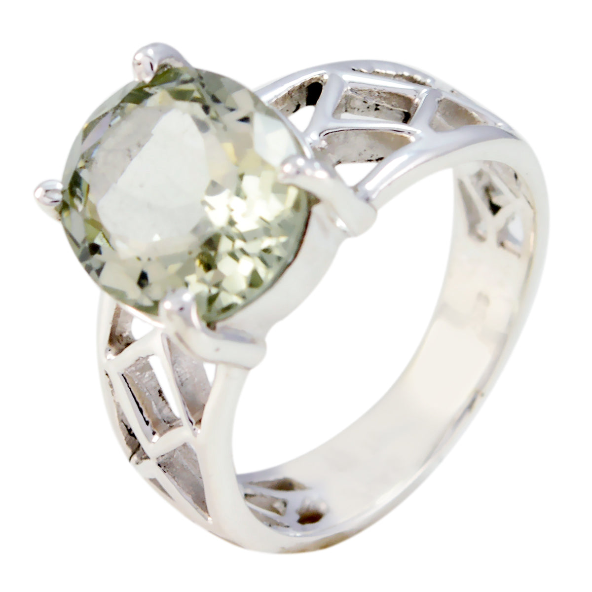 Ivy Rope-Wire Light Green Solitaire Ring