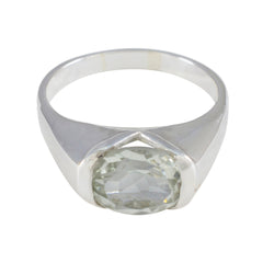Siti Sophisticated Light Green Solitaire Ring Green Amethyst Green