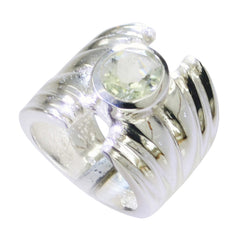 Mathilde Armor Light Green Solitaire Ring Green Amethyst Green