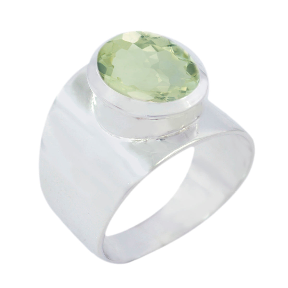Angel Armor Light Green Solitaire Ring