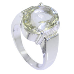 Zoe Retro Light Green Solitaire Ring Green Amethyst Green