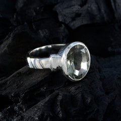 Daniela Graceful Light Green Solitaire Ring