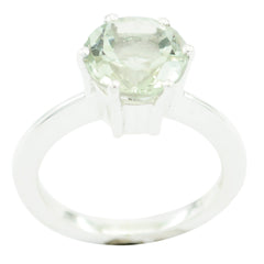 Hanna Abstract Light Green Solitaire Ring Green Amethyst Green