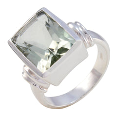 Meera Armor Light Green Solitaire Ring Green Amethyst Green