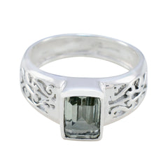 Nisa Cultural Light Green Solitaire Ring Green Amethyst Green