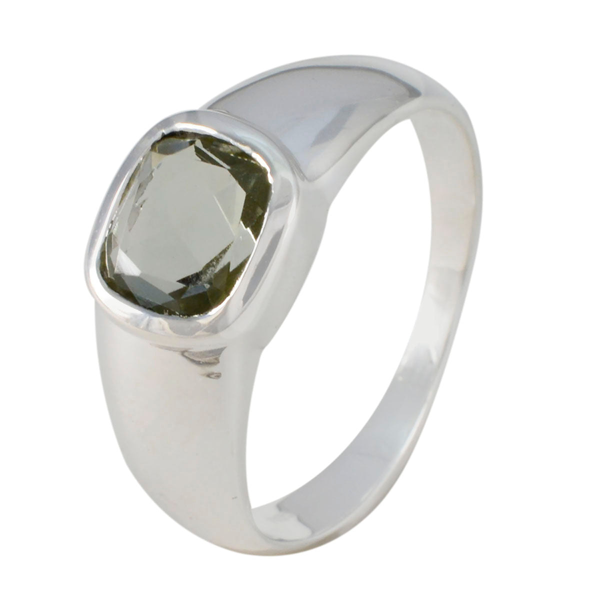Pilar Artisan Light Green Solitaire Ring