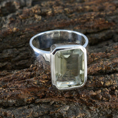 Mila Modern Light Green Solitaire Ring