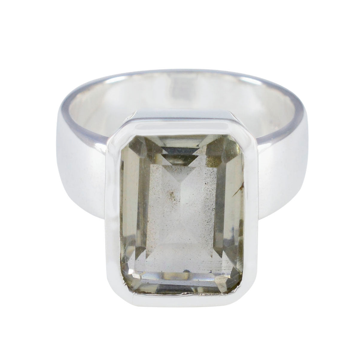 Mila Modern Light Green Solitaire Ring Green Amethyst Green