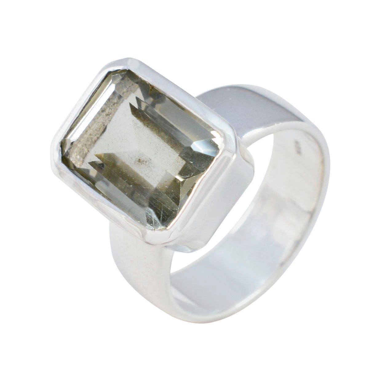 Mila Modern Light Green Solitaire Ring