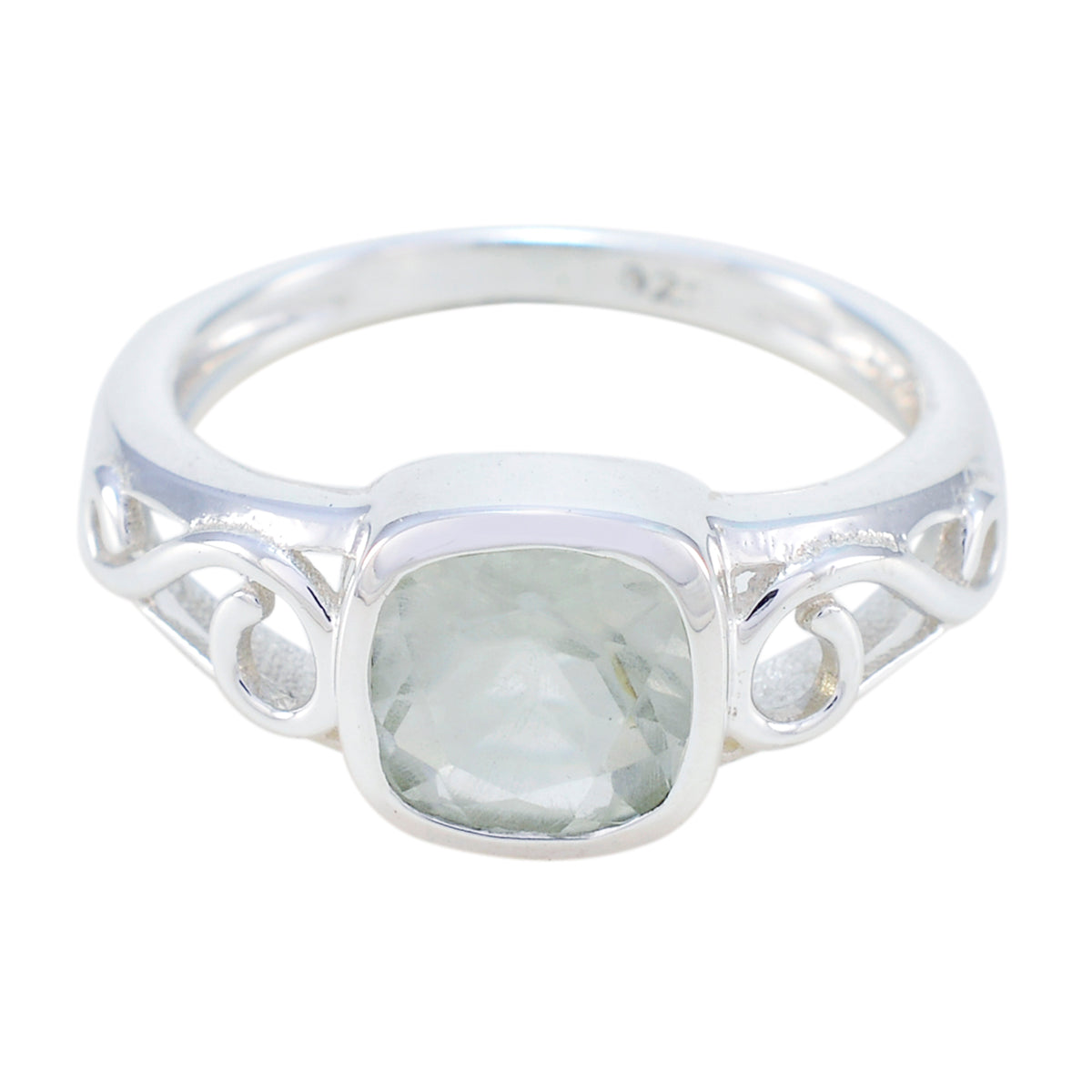 Ida Fairytale Light Green Solitaire Ring Green Amethyst Green