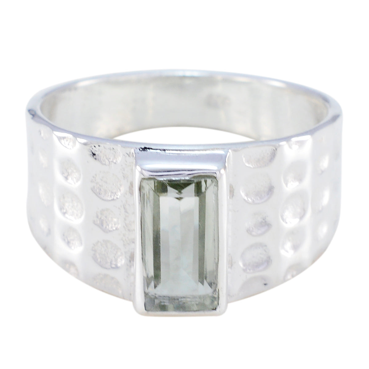 Isla Signet Light Green Solitaire Ring Green Amethyst Green