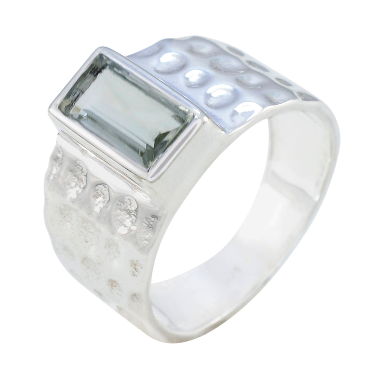 Isla Signet Light Green Solitaire Ring