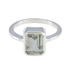 Siti Abstract Light Green Solitaire Ring Green Amethyst Green