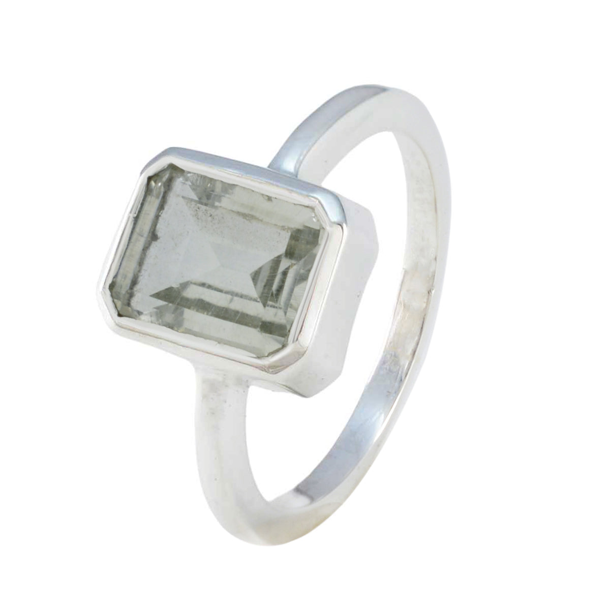Siti Abstract Light Green Solitaire Ring