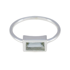 Ji-eun Abstract Light Green Solitaire Ring Green Amethyst Green