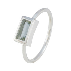 Ji-eun Abstract Light Green Solitaire Ring