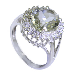 Lucia Modern Light Green Halo Ring