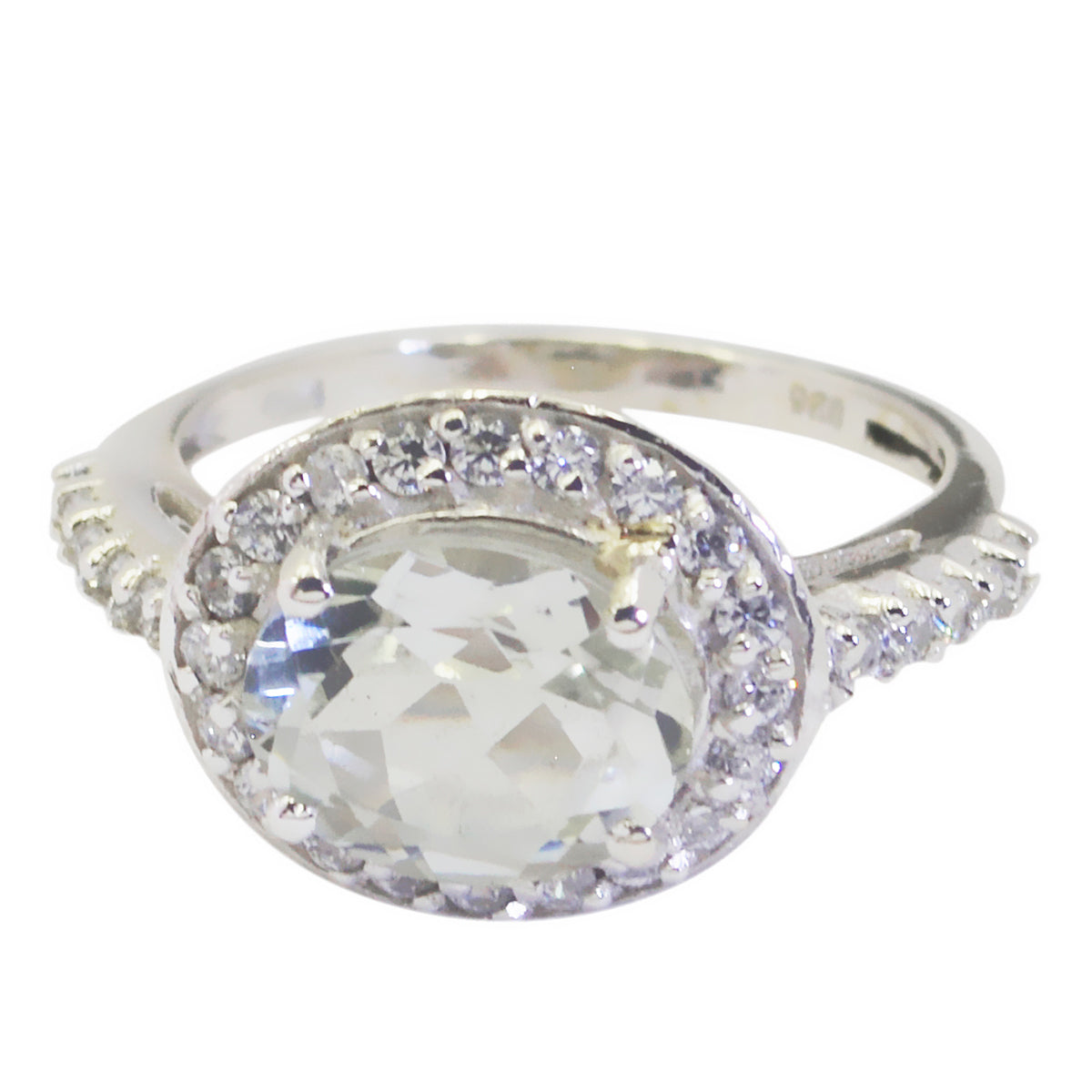 Chen Sophisticated Light Green Halo Ring