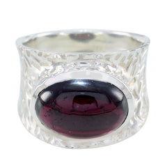 Lea engravings Red Solitaire Ring Garnet Red