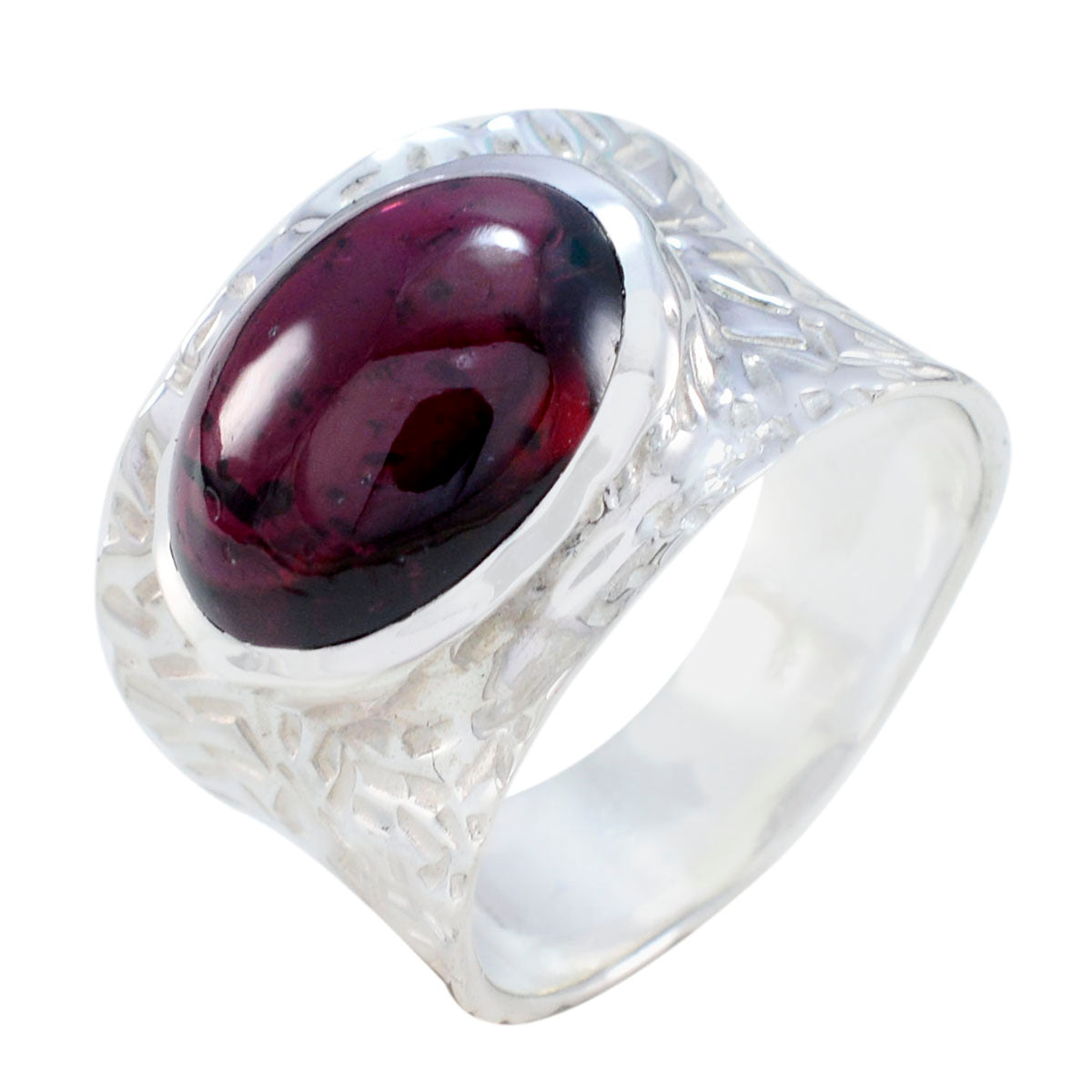 Lea engravings Red Solitaire Ring