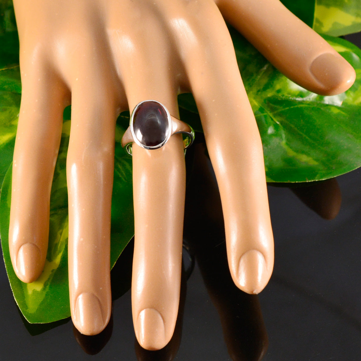 Angel Boho Red Solitaire Ring