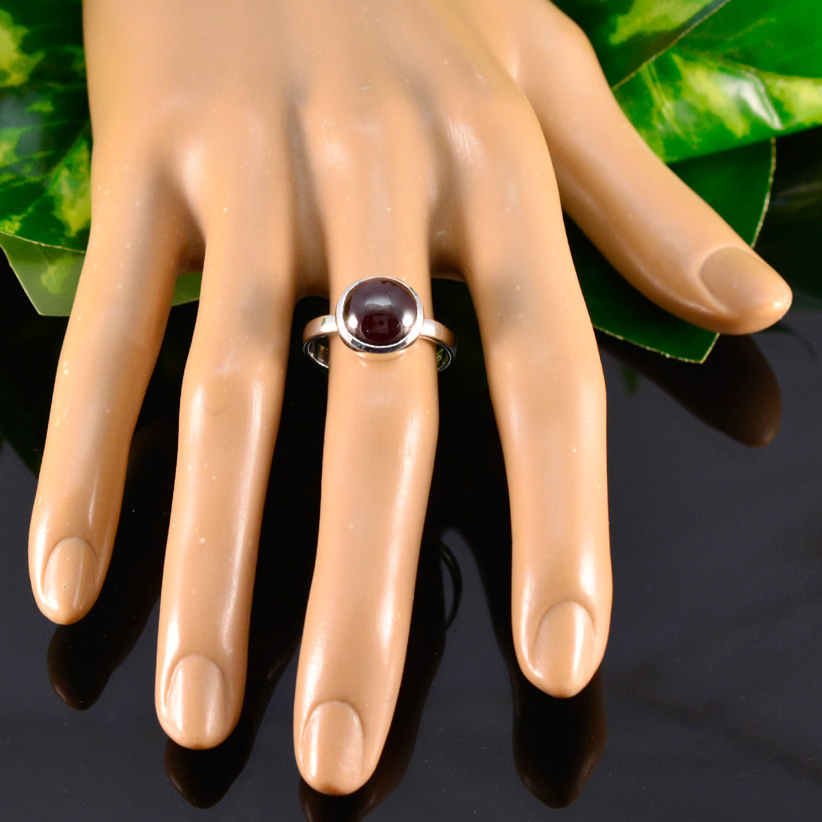 Aisha Contemporary Red Solitaire Ring