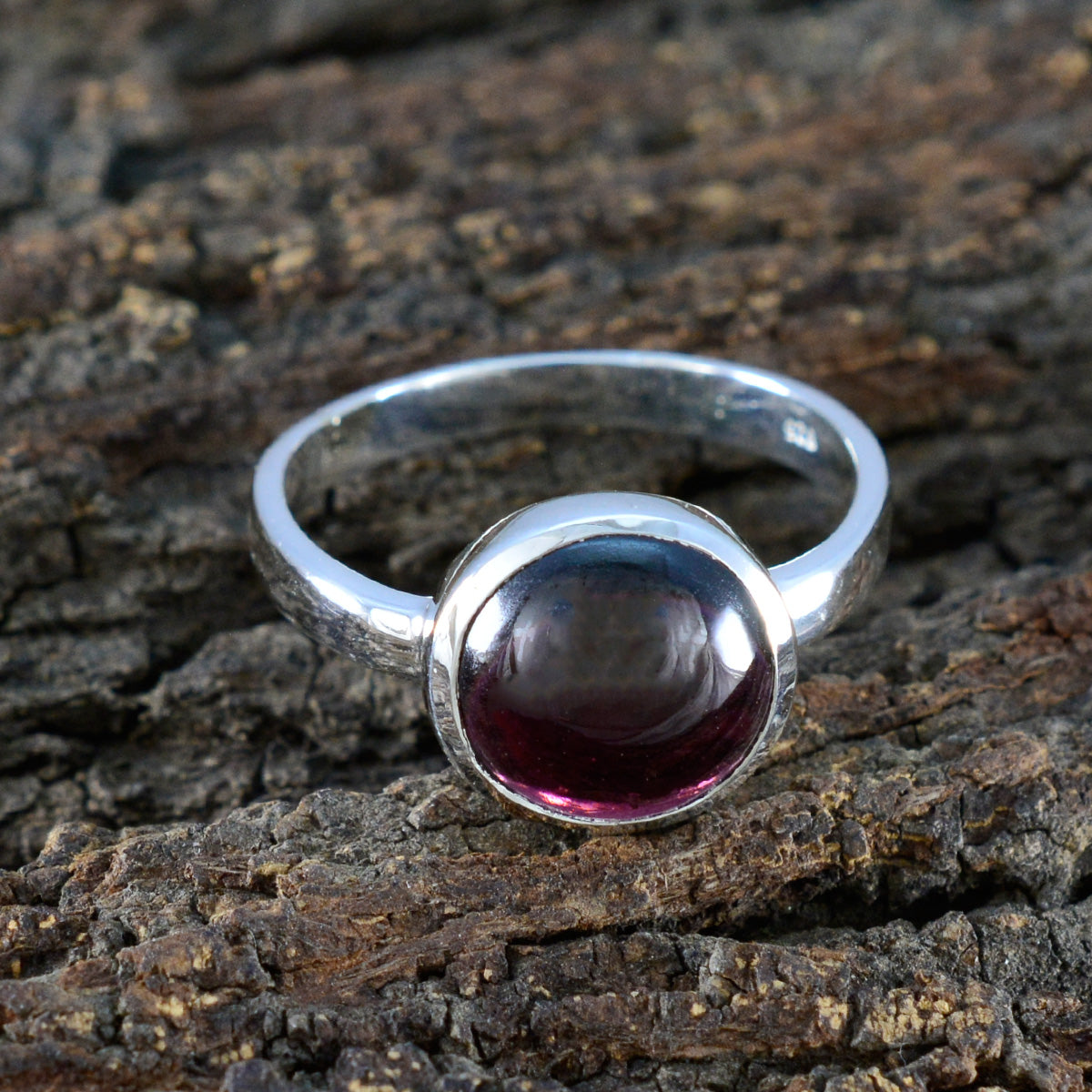 Aisha Contemporary Red Solitaire Ring