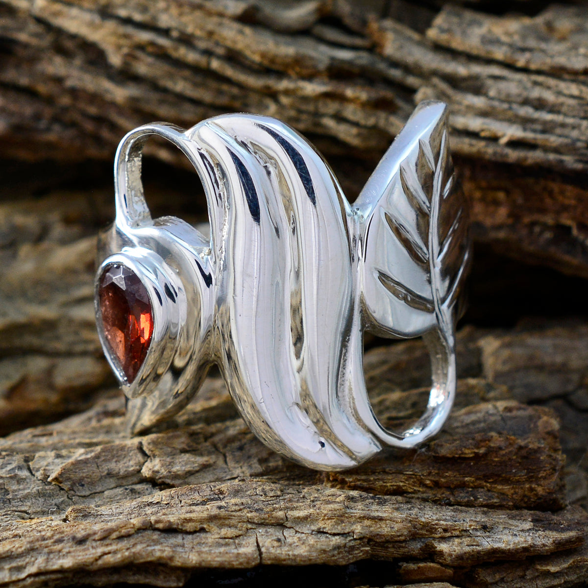 Meera propsel Red Solitaire Ring