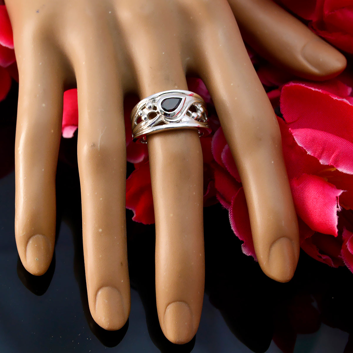 Victoria Promise Red Solitaire Ring
