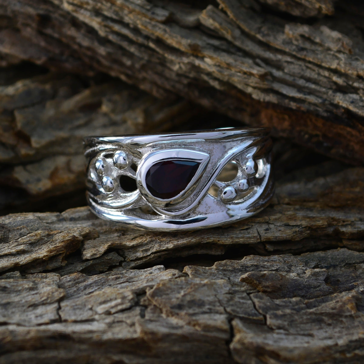 Victoria Promise Red Solitaire Ring