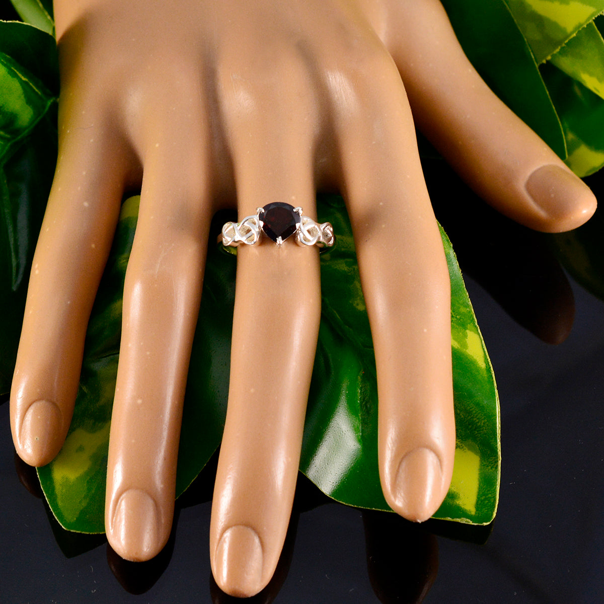 Yuna Graceful Red Solitaire Ring