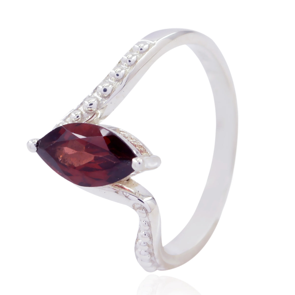Emi Contemporary Red Solitaire Ring