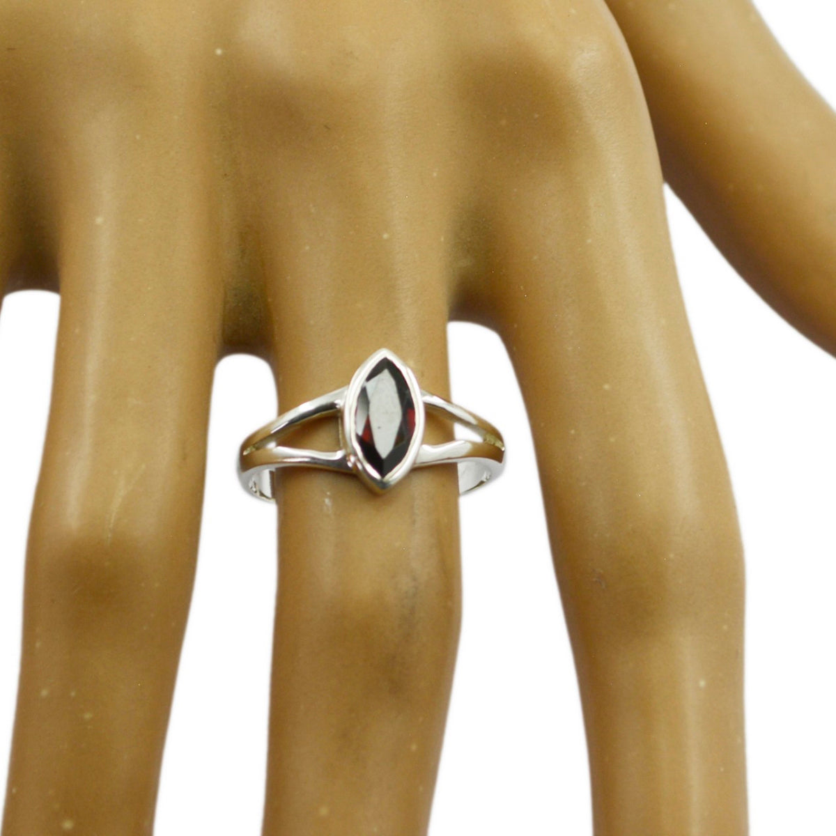 Ling Geometric Red Solitaire Ring