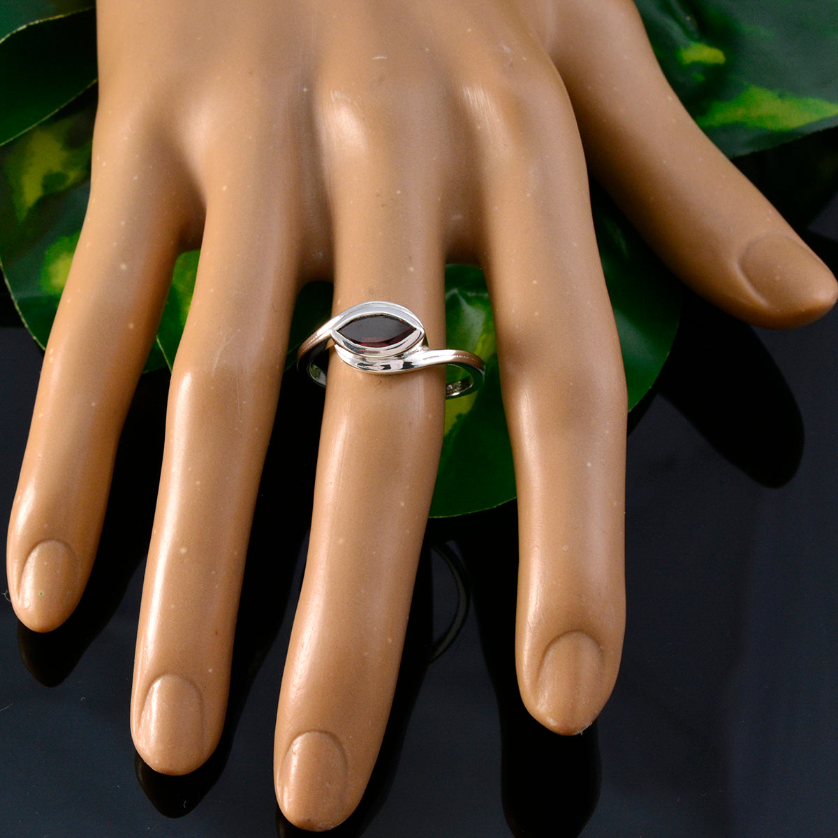 Riya Contemporary Red Solitaire Ring