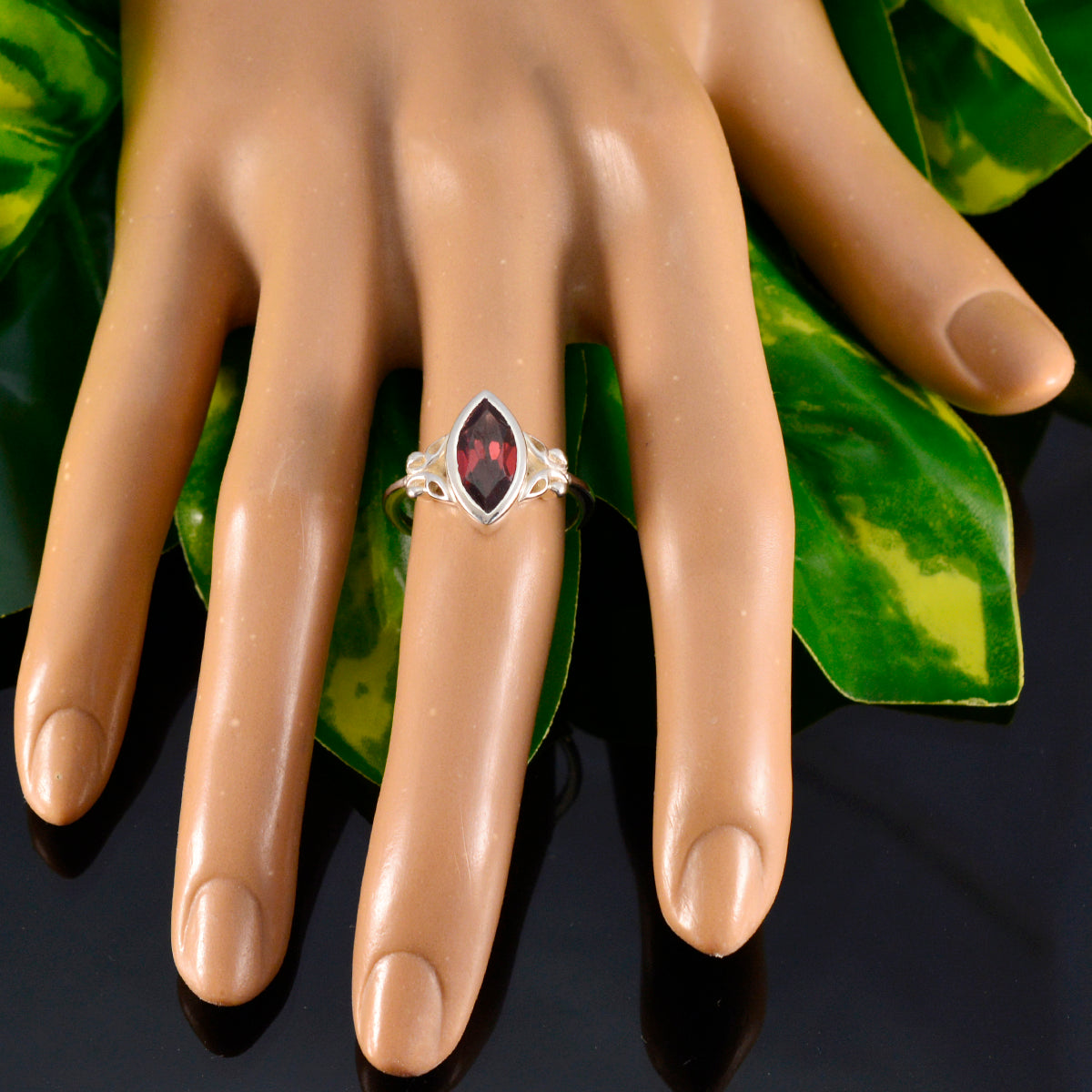 Saanvi Claddagh Red Solitaire Ring