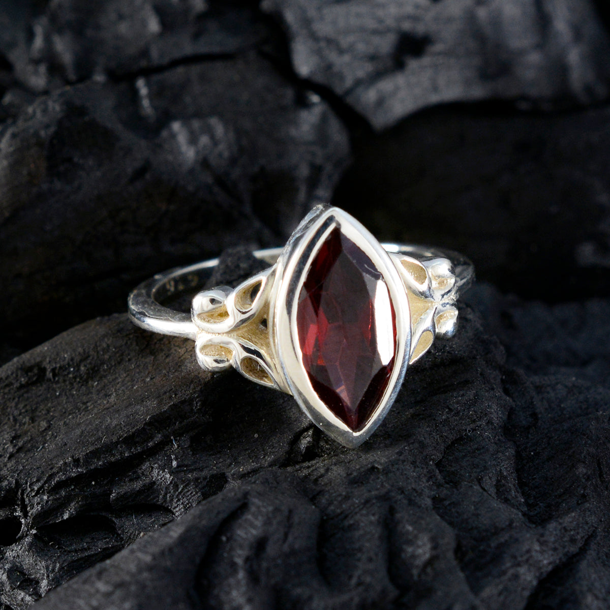 Saanvi Claddagh Red Solitaire Ring