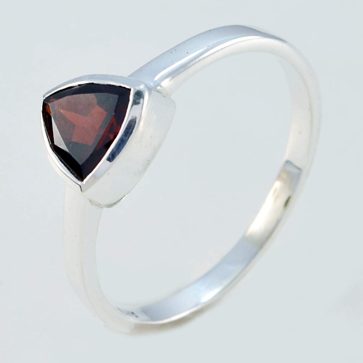 Emilia Geometric Red Solitaire Ring