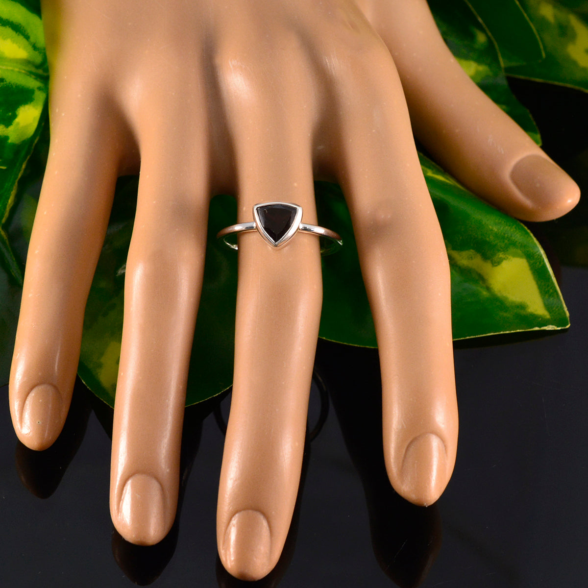 Sara Boho Red Solitaire Ring