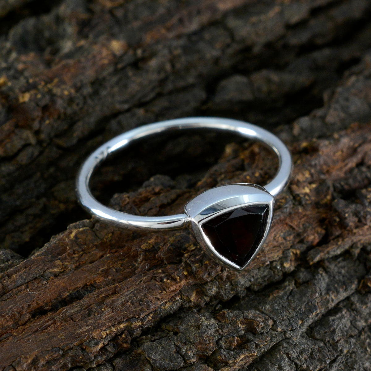 Sara Boho Red Solitaire Ring