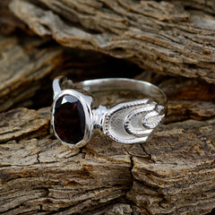 Ines Feminine Red Solitaire Ring