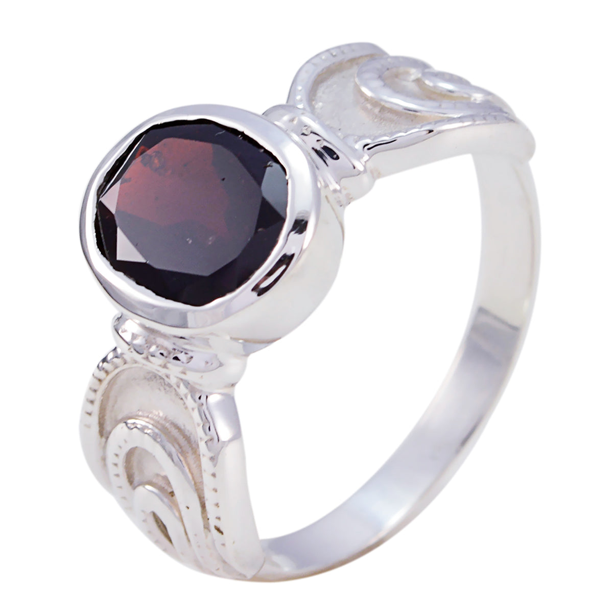 Ines Feminine Red Solitaire Ring