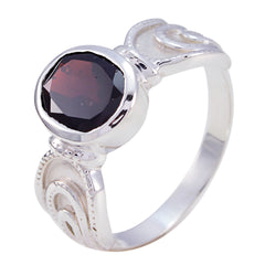 Ines Feminine Red Solitaire Ring