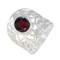 Rosa Filigree Red Solitaire Ring