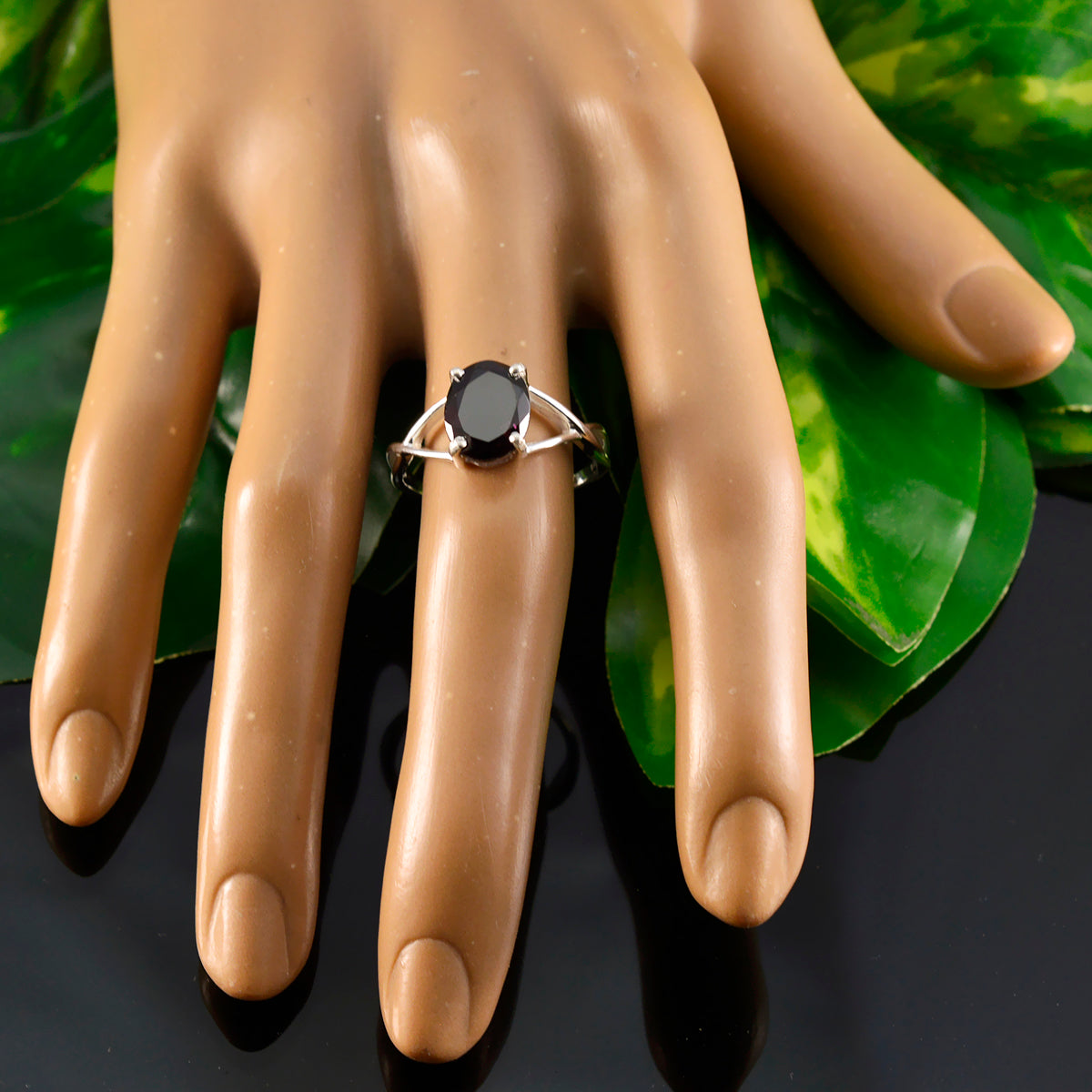 Sofia Feminine Red Solitaire Ring