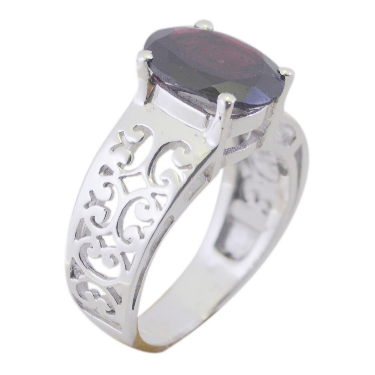 Putri Filigree Red Solitaire Ring