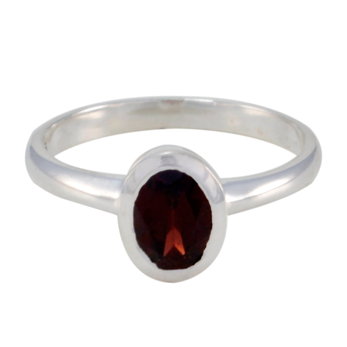 Ava Graceful Red Solitaire Ring