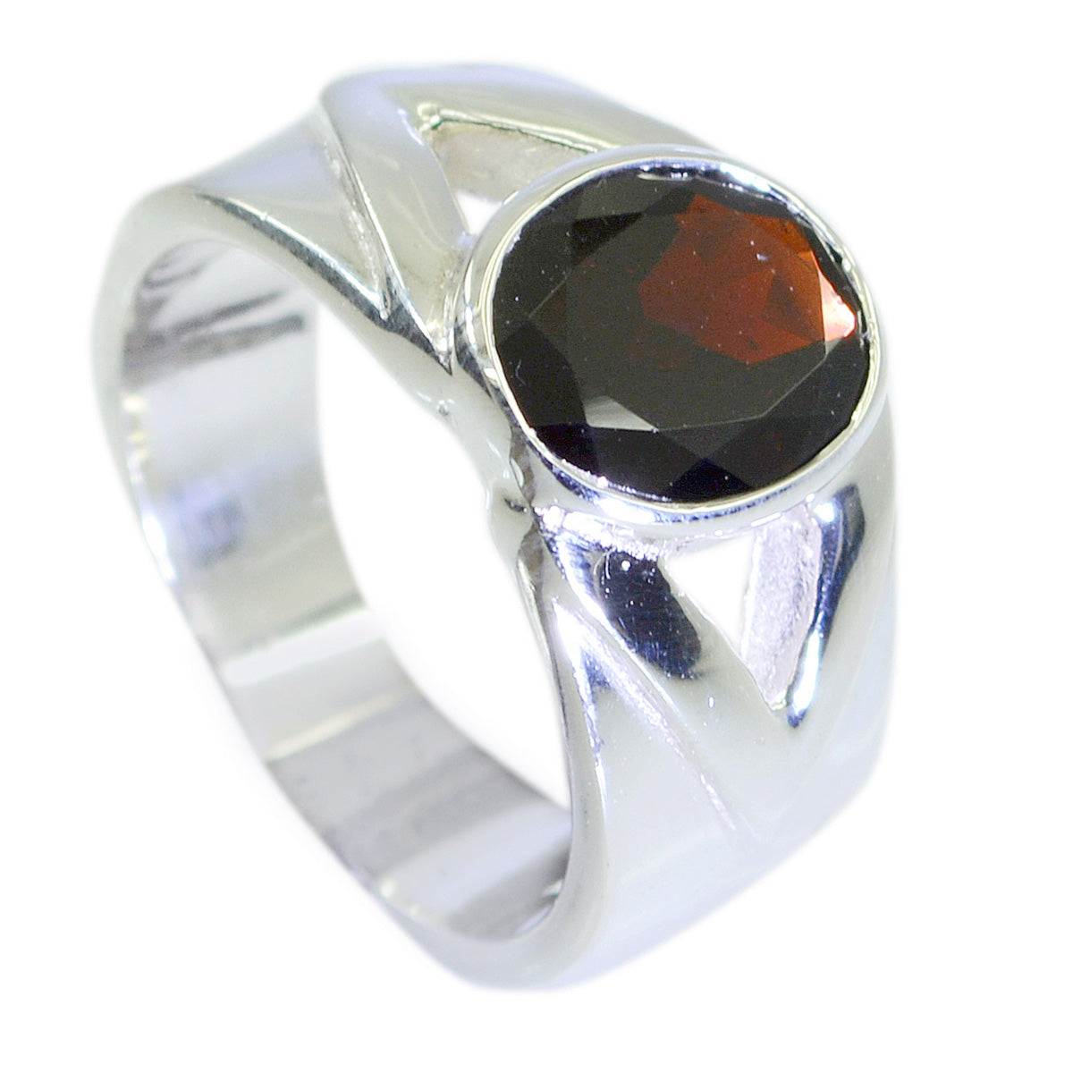 Agustina Signet Red Solitaire Ring
