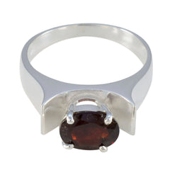 Nisa Engagement Red Solitaire Ring Garnet Red