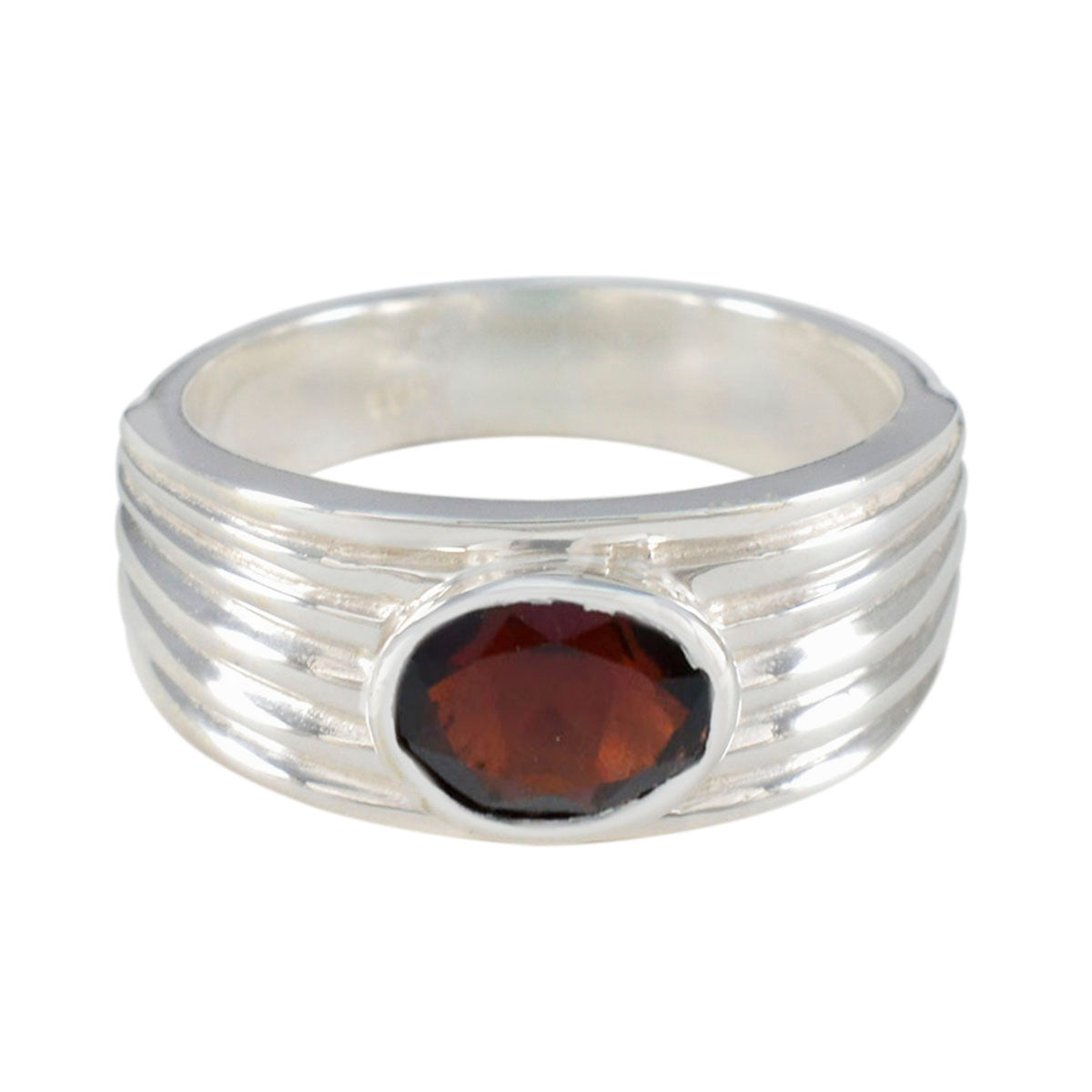 Putri Engagement Red Solitaire Ring Garnet Red