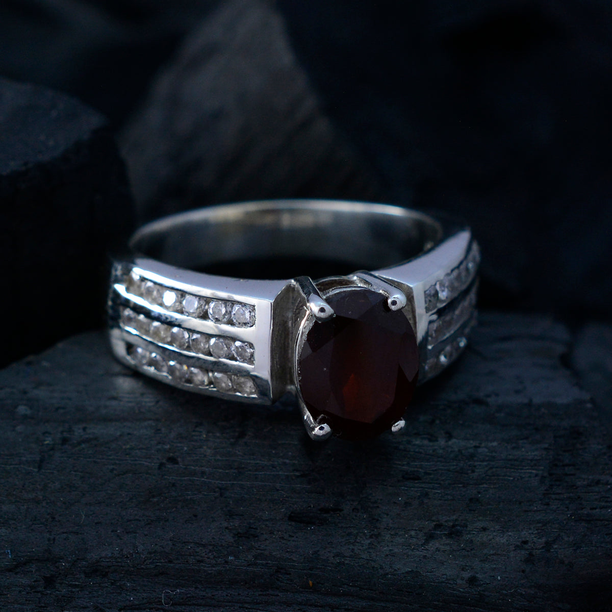 Ana Engagement Red Solitaire Ring